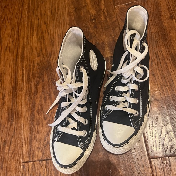 Converse All Star US size 6 - black with leopard print border #converse #allstar - Picture 3 of 3